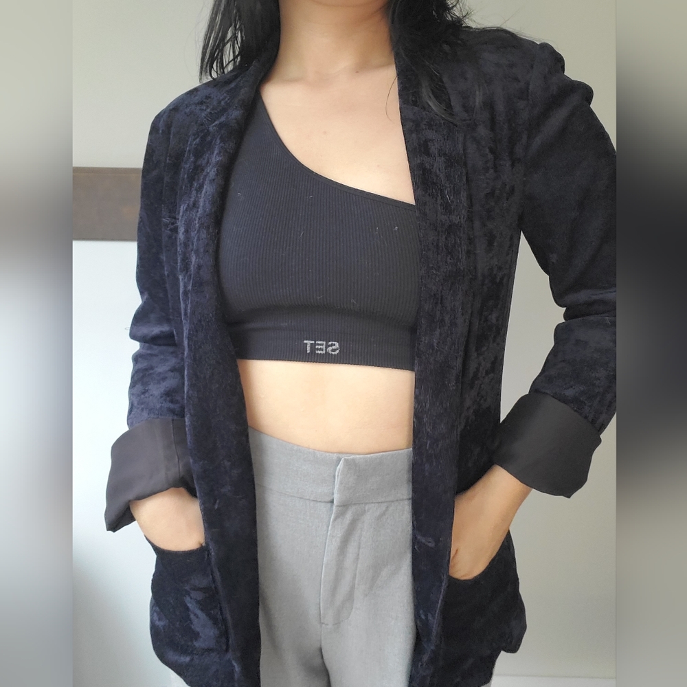 SILENCE + NOISE corduroy blazer - Navy (S)